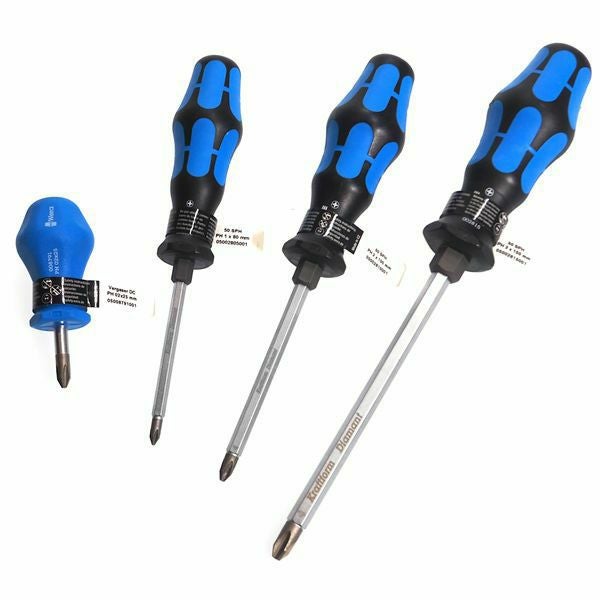 WERA 4pc ダイヤモンドプラスドライバー&スタビプラスドライバーセット