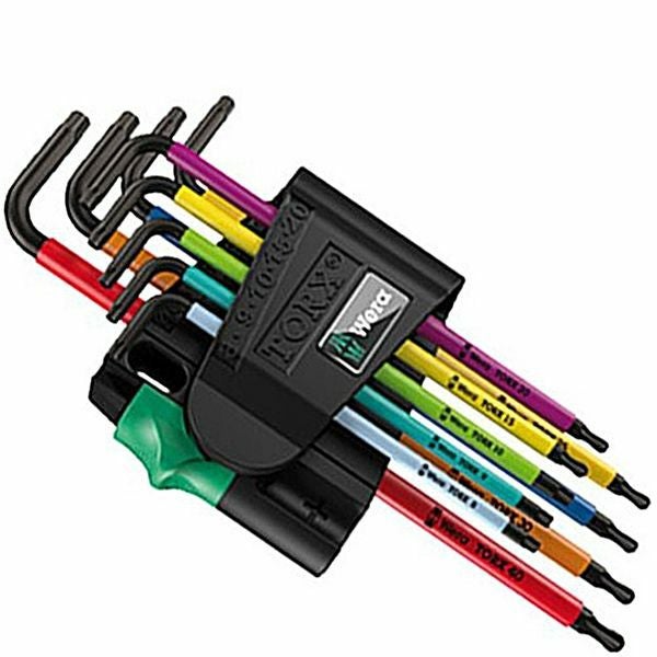 WERA 9pc L型トルクスレンチセット/レインボーカラー 967/9TX BO