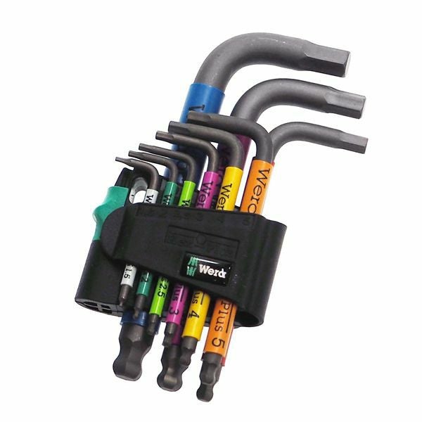 WERA L型ショートヘッドヘキサゴンレンチセット マルチカラー 950SPKS