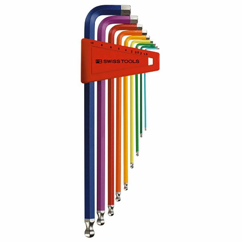 PB SWISS TOOLS ボール付ロングレインボーレンチセット 212.LH-10RB