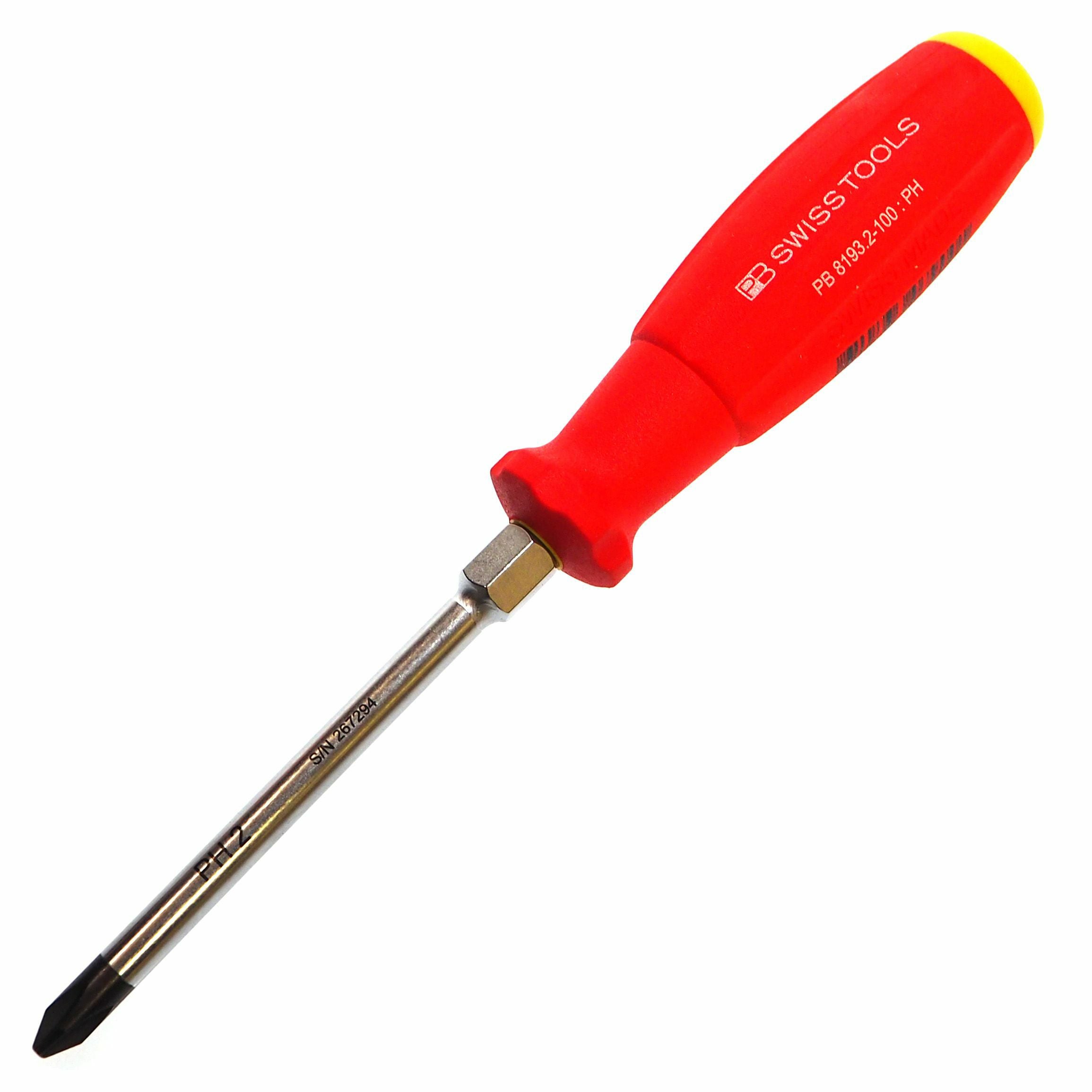 PB SWISS TOOLS スイスグリップ根元六角付プラスドライバー 8193.2-100