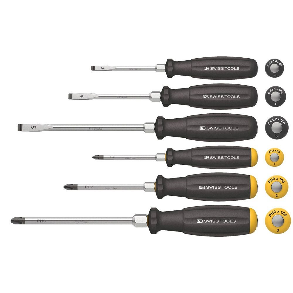 PB SWISS TOOLS（PBスイスツールズ） 8193DCNID スイスグリップ貫通ドライバーセット　140周年ロゴ入りブラックカラー限定品 PB SWISS TOOLS 【5月の特価品】日本正規品 PBスイスツールズ スイス
