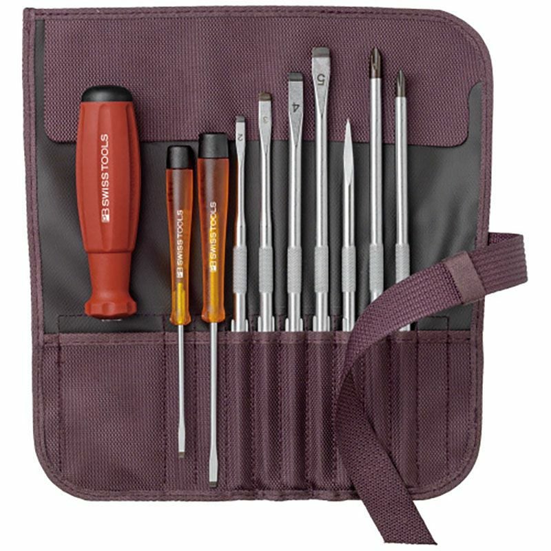 PB SWISS TOOLS 差替式ドライバーセット 9本組 グレー 8218.GY | WORLD