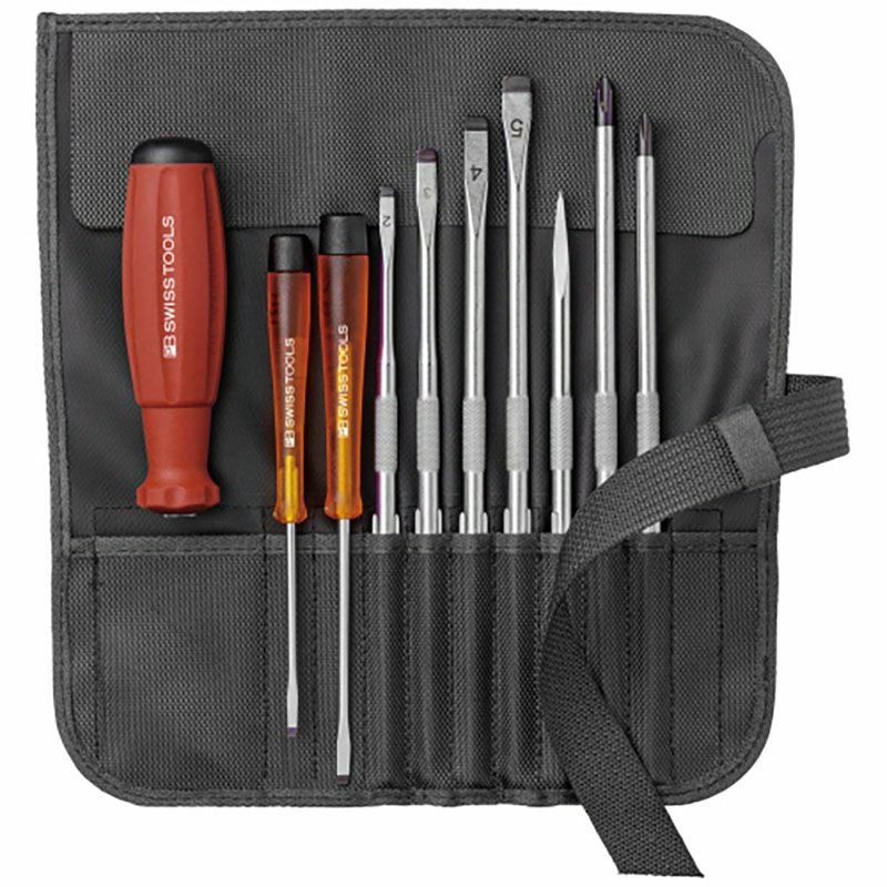 PB SWISS TOOLS 差替式ドライバーセット 9本組 グレー 8218.GY | WORLD