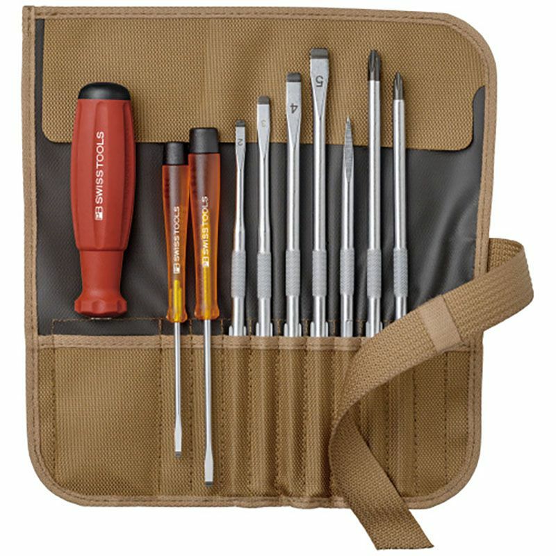 PB SWISS TOOLS 差替式ドライバーセット 9本組 グレー 8218.GY | WORLD