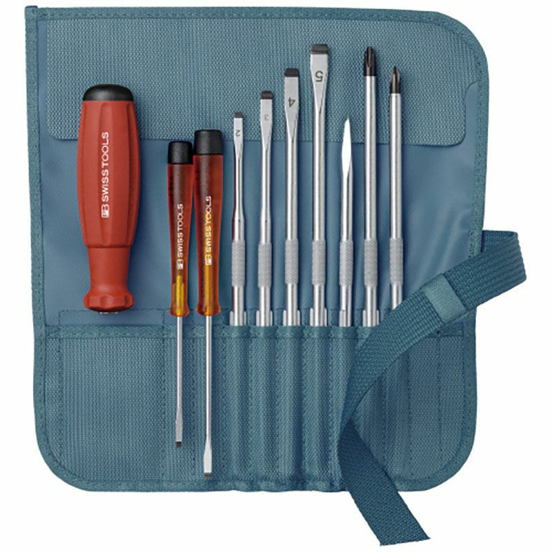 PB SWISS TOOLS 差替式ドライバーセット 9本組 ターコイズ 8218.TU