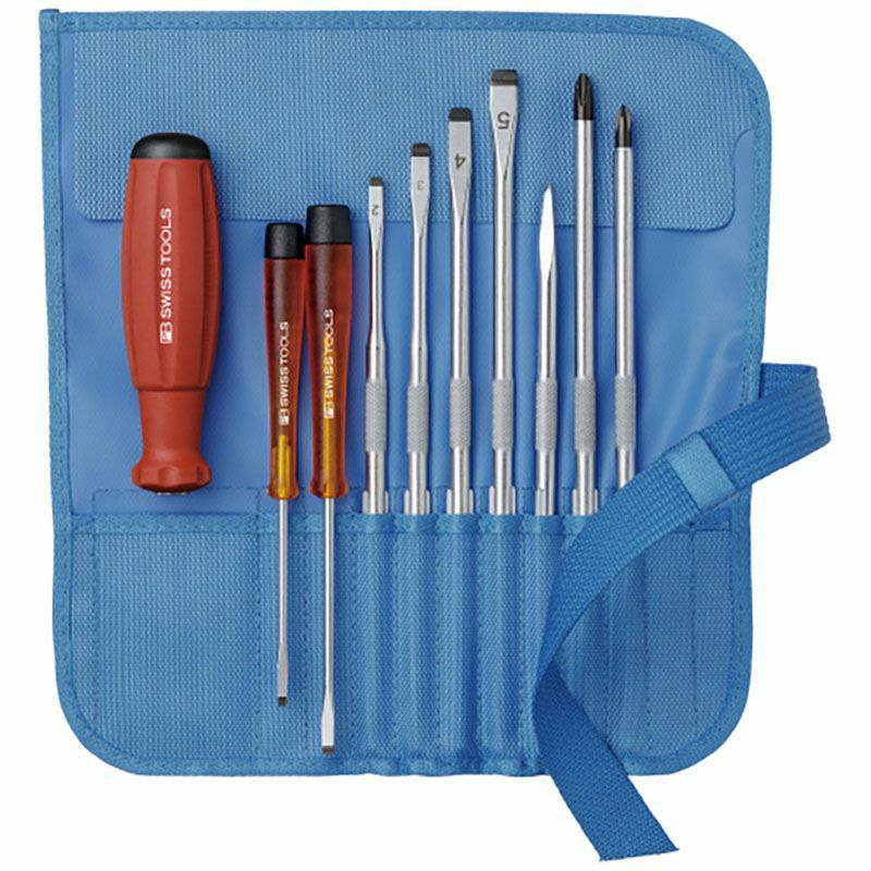 PB SWISS TOOLS 差替式ドライバーセット 9本組 ターコイズ 8218.TU