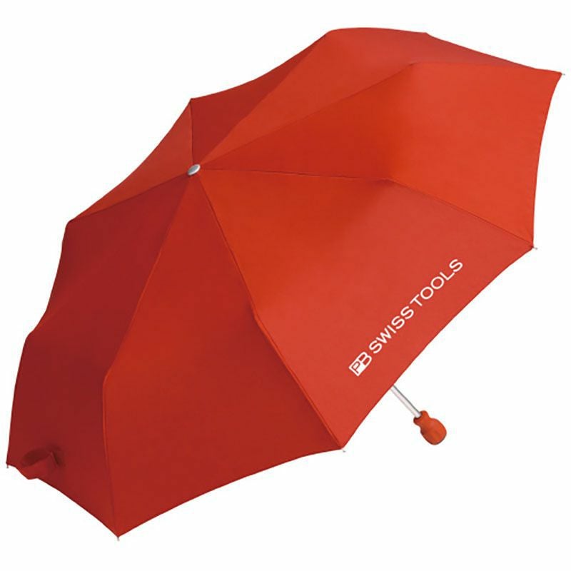 45R 45rpm 日傘 ケース付き ヒッコリー　RED 赤　ストライプ　長傘 PB SWISS TOOLS 折畳み傘 レッド 2710.KNIRPS-RE | WORLD IMPORT TOOLS