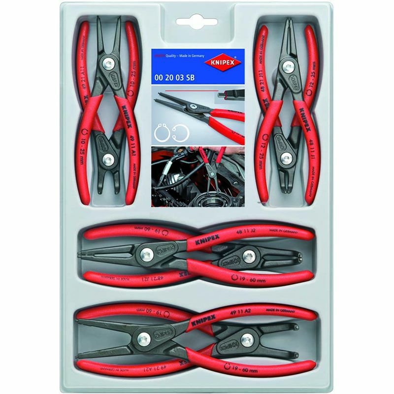 クニペックス KNIPEX スナップリングプライヤー 8本組 | WIT