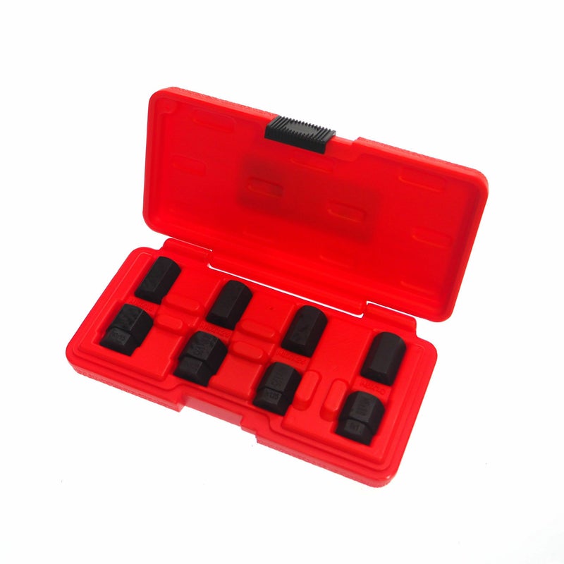 WIT 8pcスタッドボルトインストーラー＆リムーバーセット。エンジンやマニホールド整備時のスタッド脱着に対応。取り付け・取り外し兼用で部品への負担を軽減。17mm六角対応でトルク管理も可能。作業効率と安全性を高める整備用専用セット。