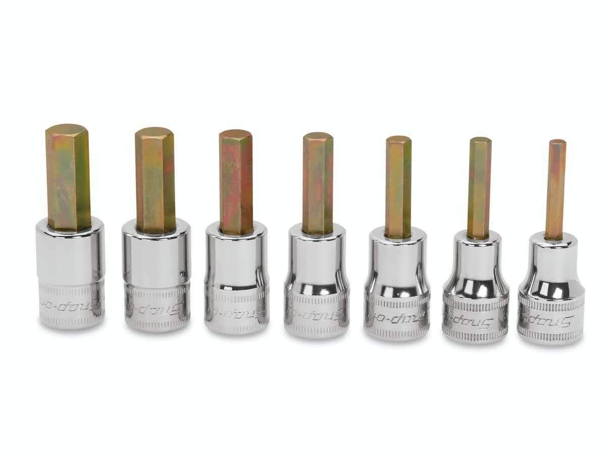 SNAP-ON 3/8dr 7pc スタンダードヘックスソケットセット ミリ 207EFAMY