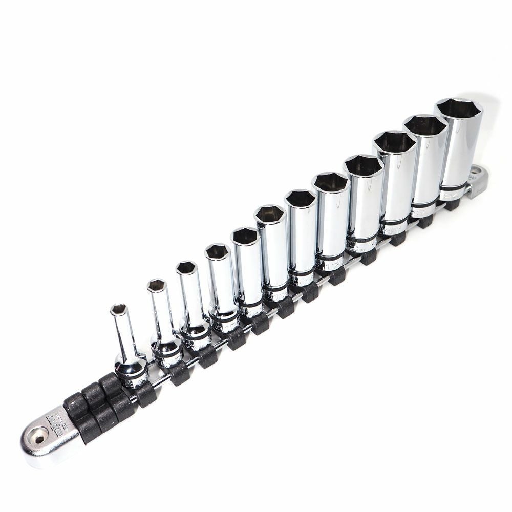 Snap-on/スナップオン　24個セット・ケース付　3/8dr 6P ディープソケット SFSM8-19　12個 ・ 3/8dr 6P シャローソケット FSM8I-19I　12個 SNAP-ON 3/8dr FDX ディープソケットセット 212YSFSMY | WORLD IMPORT
