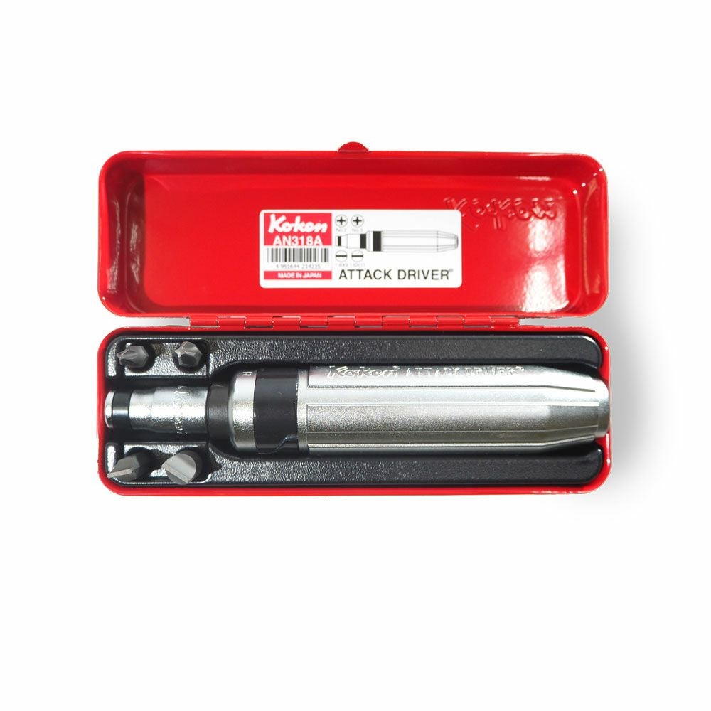Ko-ken 3/8(9.5mm)SQ. アタックドライバーセット 6ヶ組 AN318A | WORLD