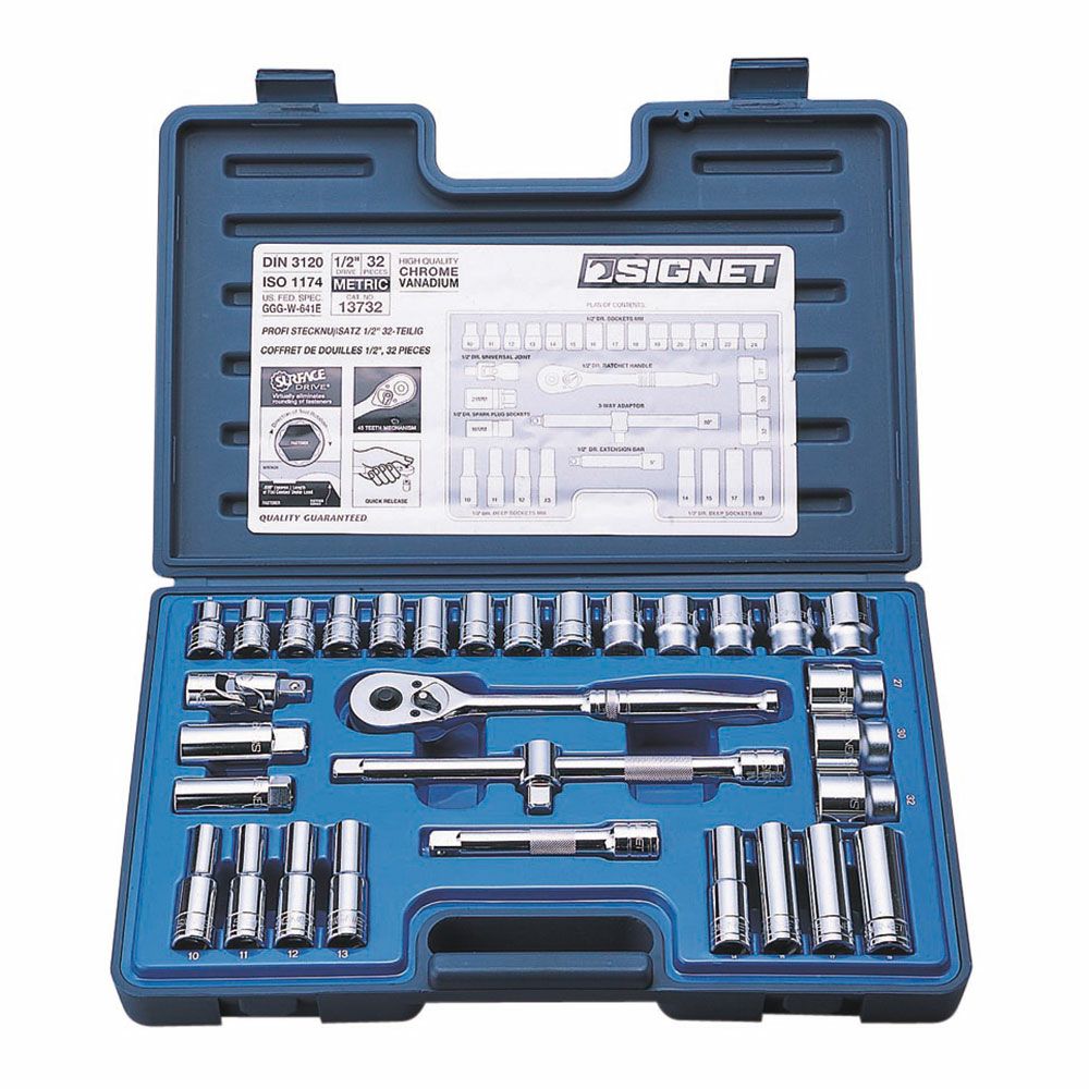 SIGNET 1/4dr 38pcソケットレンチセット 11738 | WORLD IMPORT TOOLS