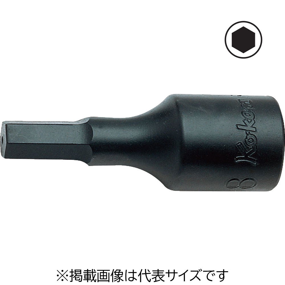 Ko-ken 1/2(12.7mm)SQ. ヘックスビットソケット 全長100mm 7mm 4012M