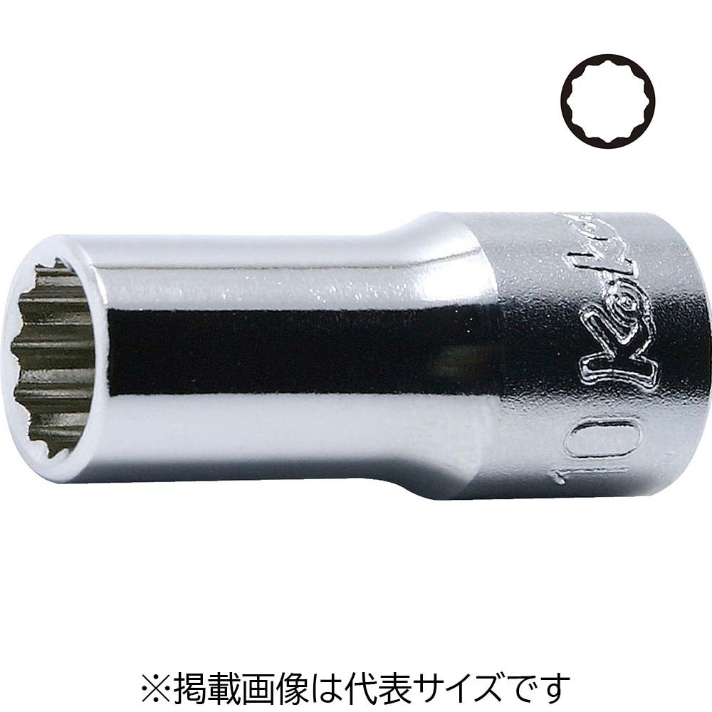 こぱん Ko-ken 3/8(9.5mm)SQ. 12角セミディープソケット 8mm 3305X-8 | WORLD