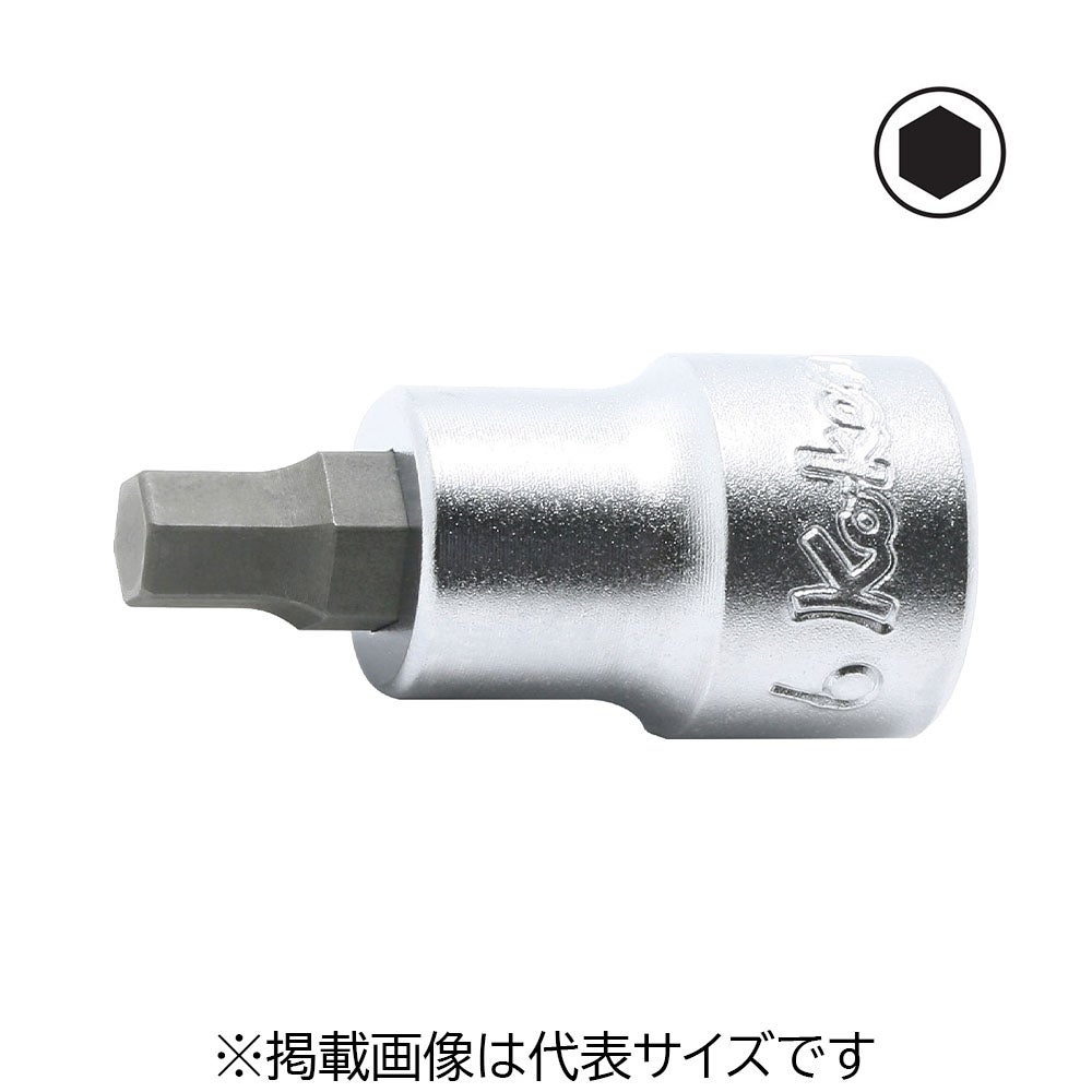 Ko-ken 3/8(9.5mm)SQ. ヘックスビットソケット 全長38mm 8mm 3010M.38