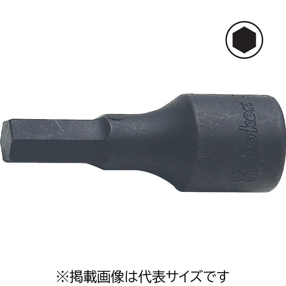 Ko-ken 3/8(9.5mm)SQ. ヘックスビットソケット 全長52mm 11/32 3012A