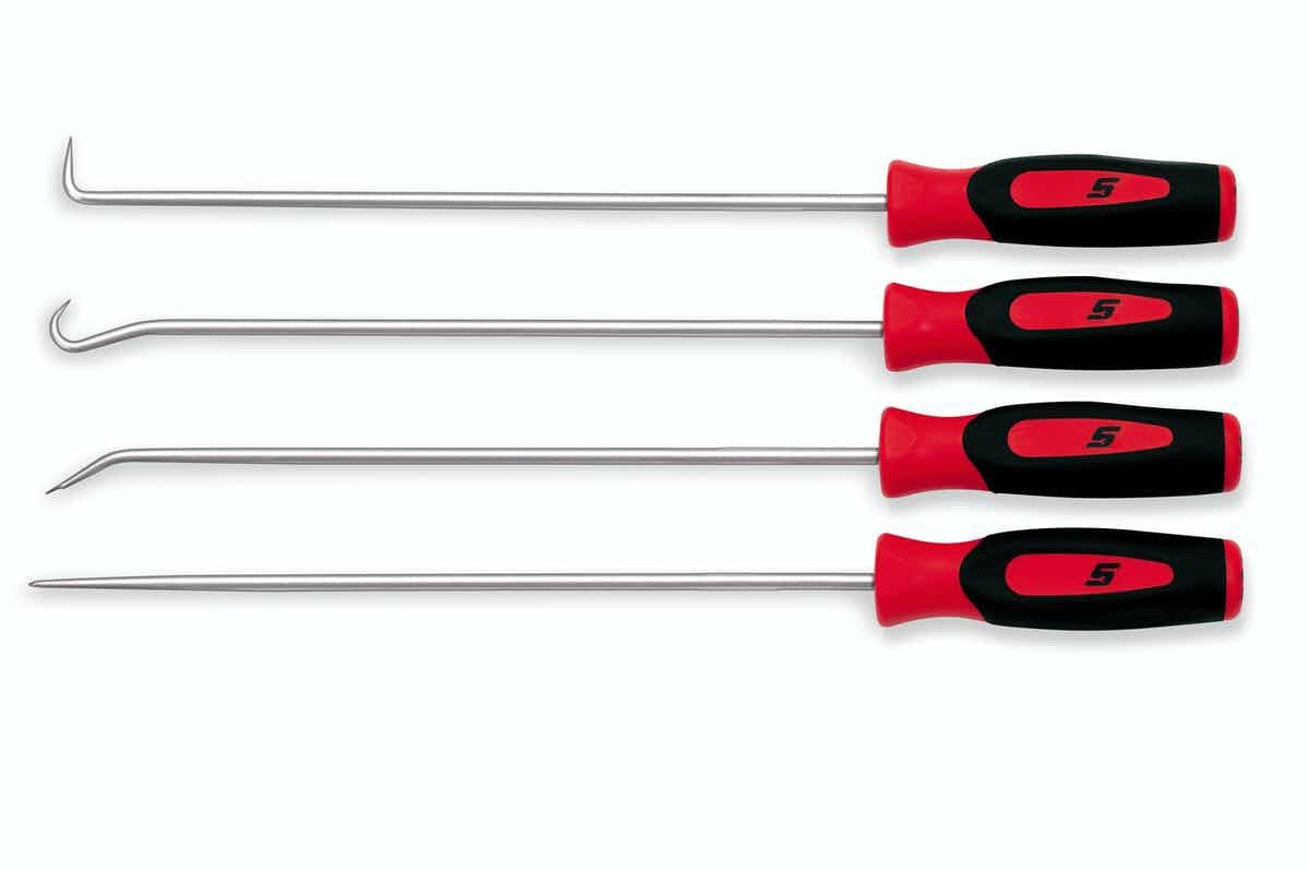 SNAP-ON 4pc ロングピック&フックツールセット レッド SGLASA204CR