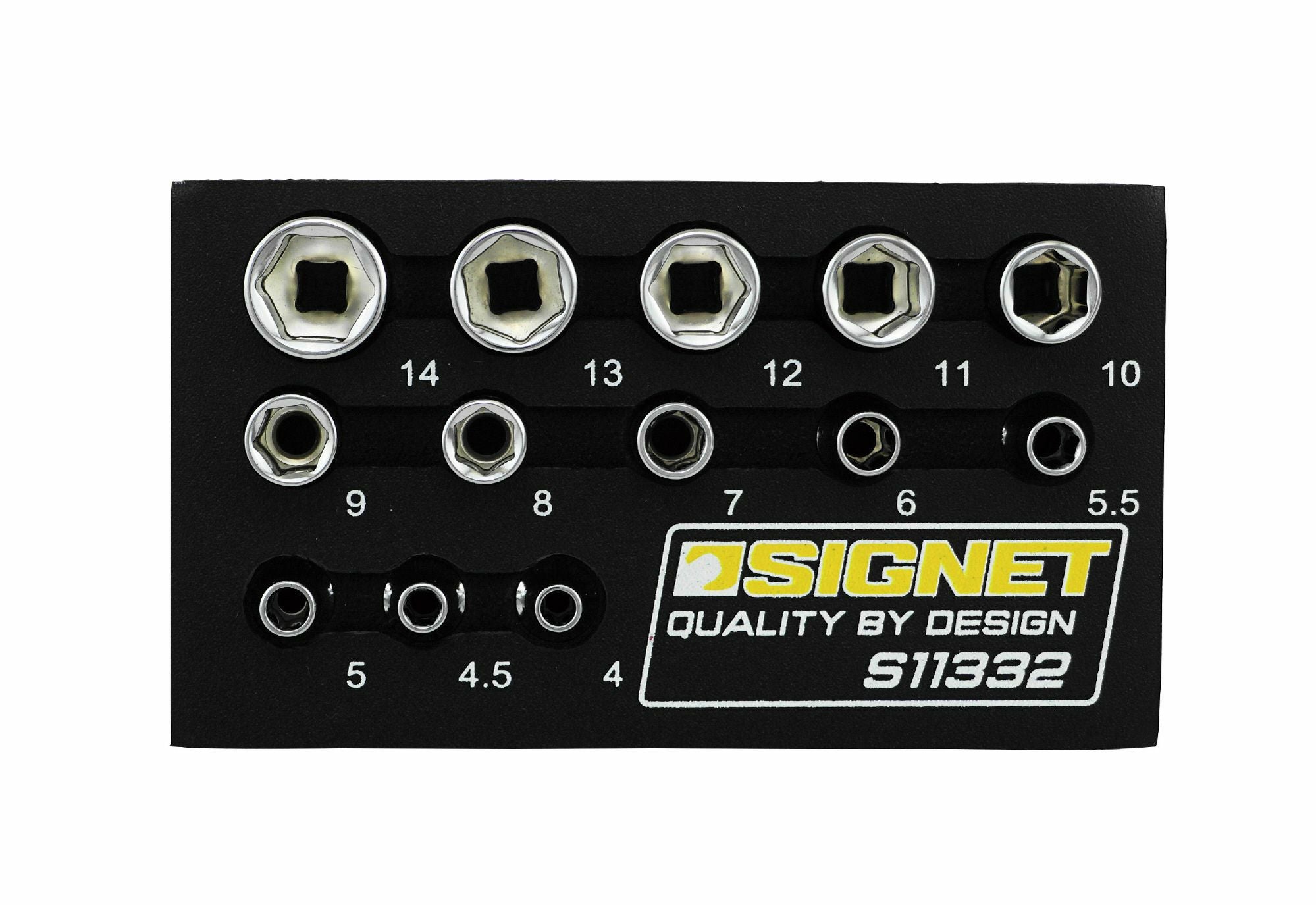 SIGNET 1/4DR 13PC ソケットセット DESIGNトレー 11332 | WORLD IMPORT