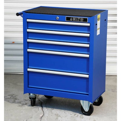 WIT 5段ドロワーキャビネット ブルー AT22551-05 5dr | WORLD IMPORT TOOLS