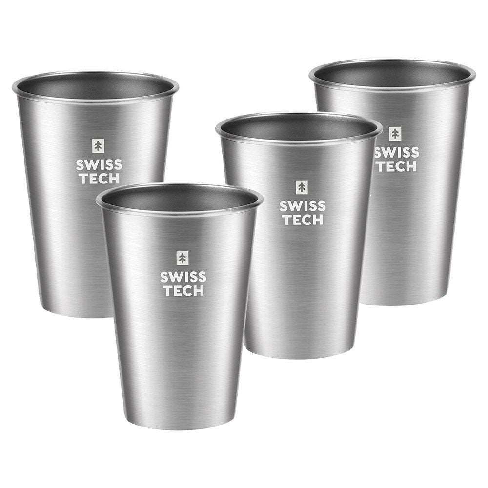SWISS TECH ステンレスシルバーカップセット 473ml ST001084 | WORLD