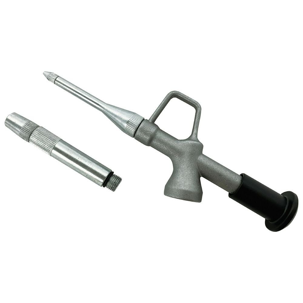 片手でラクに扱えるミニサイズのグリスガン。気密性が高く、グリースを最後まで無駄なく使い切れます。