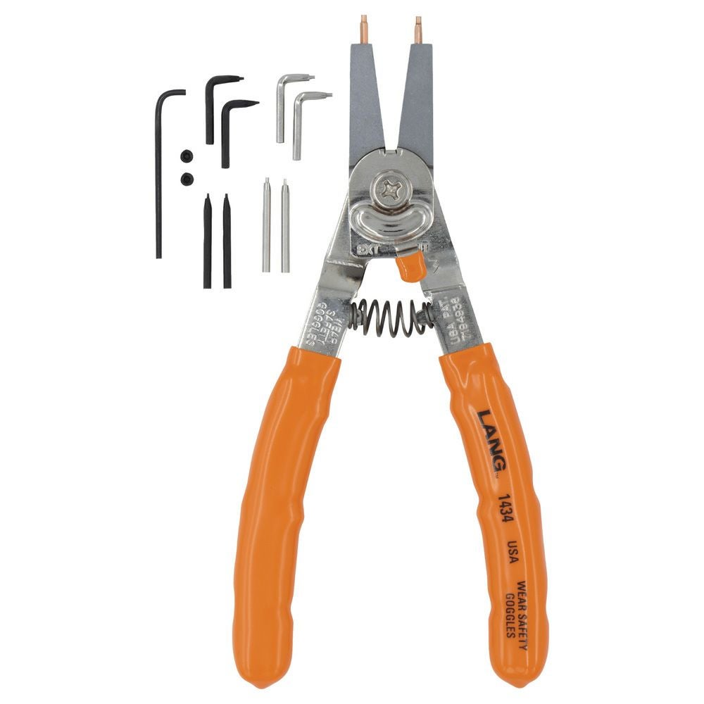 LANGTOOLS スナップリングプライヤー軸穴兼用 爪交換式 1434 | WORLD