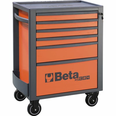 代引,日時,時間指定不可]Beta RSC24/5-O ツールトロリー 5段 オレンジ 