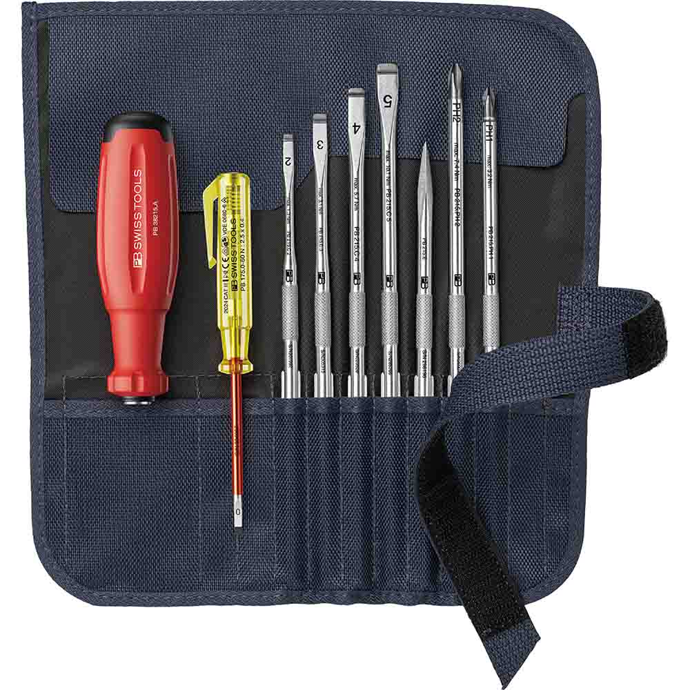 PB SWISS TOOLS 差替式ドライバーセット 9本組 グレー 8218.GY | WORLD