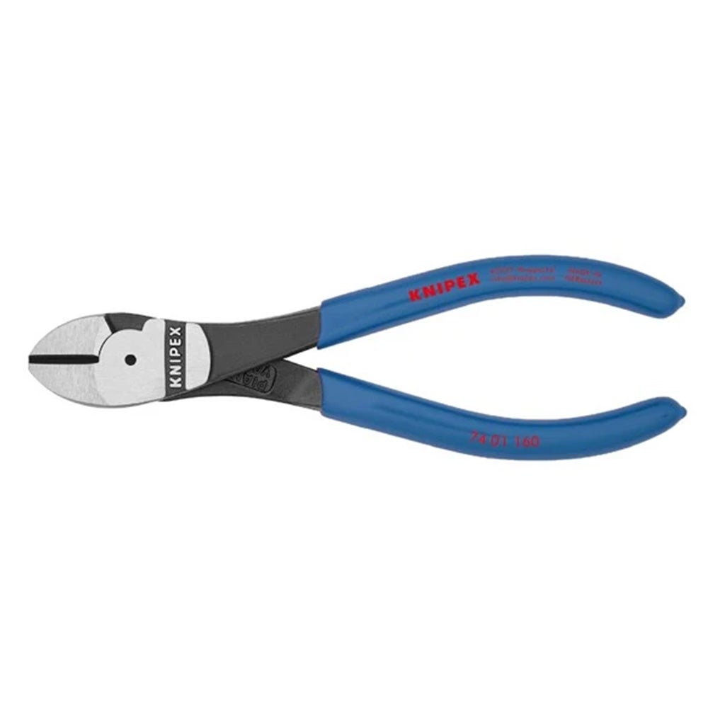 数量限定】KNIPEX 強力型斜ニッパー シグナルブルー 7401-160B03